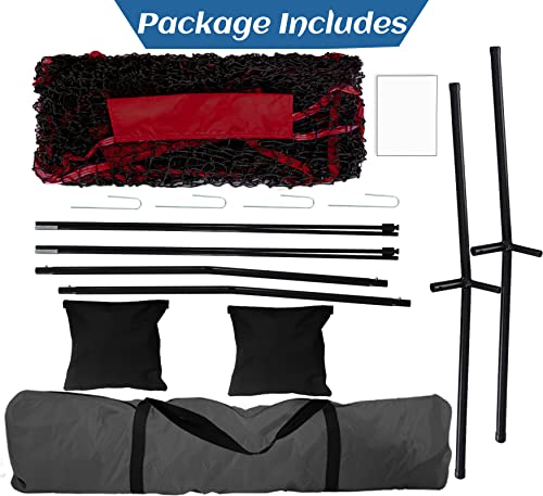 Football Throwing Target Net - Quarterback Training with 3 Pockets Heavy-Duty Fiberglass Poles & Polyester Portable Accuracy Practice for Backyard/Team Drills Youth Players - size: 5X7FT