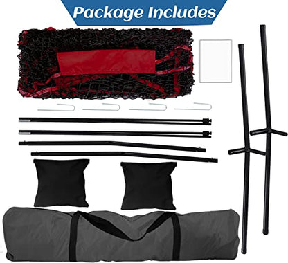 Football Throwing Target Net - Quarterback Training with 3 Pockets Heavy-Duty Fiberglass Poles & Polyester Portable Accuracy Practice for Backyard/Team Drills Youth Players - size: 5X7FT