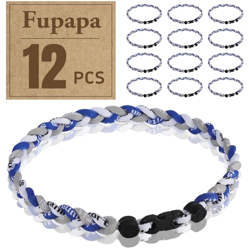 Premium 12Pack Baseball Necklaces, Multi-Color 18inches Sports Necklaces, Ideal for Baseball Team Gifts, Party Favors, Sports Parties - color: Blue-Siliver-White