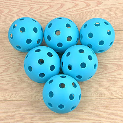 Coopay 14/48 Pack Practice Baseball Softball, Plastic Training Balls Lightweight Hollow Limited Flight Softballs for Hitting, Pitching, Batting Training Indoor Outdoor Use - color: Blue, style: 14 Pack