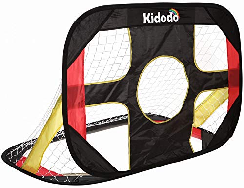 Kidodo Portable Soccer Goal Net Set - Pop Up Training Soccer Goals for Backyard - Indoor or Outdoor Versions - Easy Assembly - Great for Kids and Adults