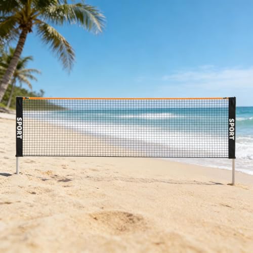 Badminton Net Portable,Foldable Height Adjustable Weatherproof - Tennis Net Outdoor Games | for Kids Adults Sports Training Practice Beach Court Driveway Park Playground Outdoor - size: 3.1m