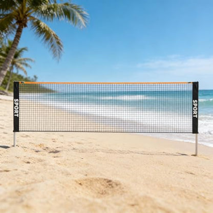 Badminton Net Portable,Foldable Height Adjustable Weatherproof - Tennis Net Outdoor Games | for Kids Adults Sports Training Practice Beach Court Driveway Park Playground Outdoor - size: 3.1m