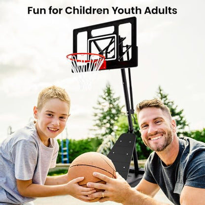 BACKYARD BLITZ Basketball Hoop,40&44&48in Backboard Portable Basketball Goal System, 10FT Hand-Crank Adjustable Basketball Hoop Outdoor - size: 40in Backboard