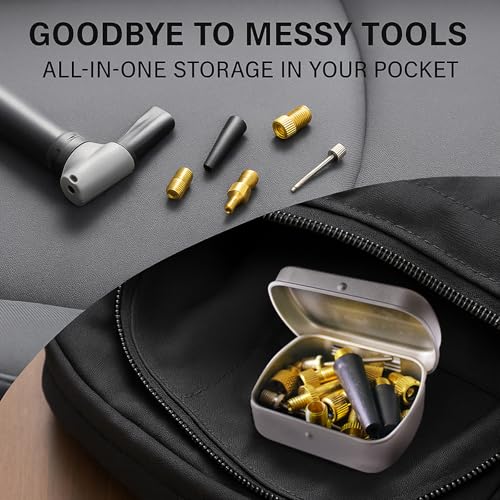 23PCS Universal Ball Pump Needle Kit for Basketball Football Bicycle Tires with Multi-Valve Adapter DV AV SV Portable Sports Ball Inflator Accessories