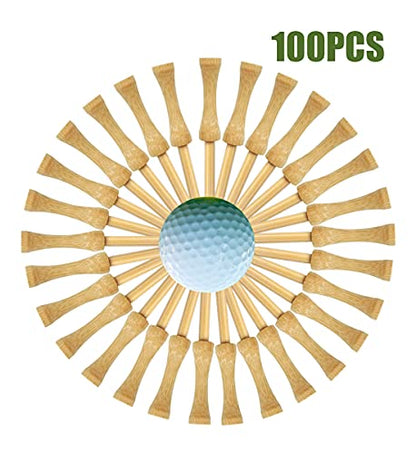 Step Down Golf Tees 2-1/8"or 2-3/4"or 3-1/4" 100 Pack Enduring Wooden Bamboo Golf Castle Tees