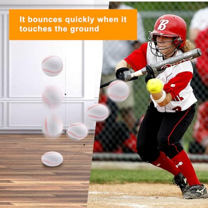 Soft Baseballs 6 Pack Foam Baseballs 9 inch with Mesh Bag for Youth Teenager Players Soft Tballs Training Foam Ball for Safe Throwing, Catching Fielding,Pitching,and Batting Practice