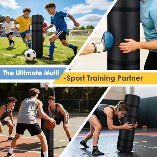 Football Tackle Dummy for Youth, Unfilled Tackling Dummies for Football Training, Heavy Duty Tear-Resistant Blocking Pad & Grappling Bag with Reinforced Handles for Wrestling, MMA, Basketball & Soccer