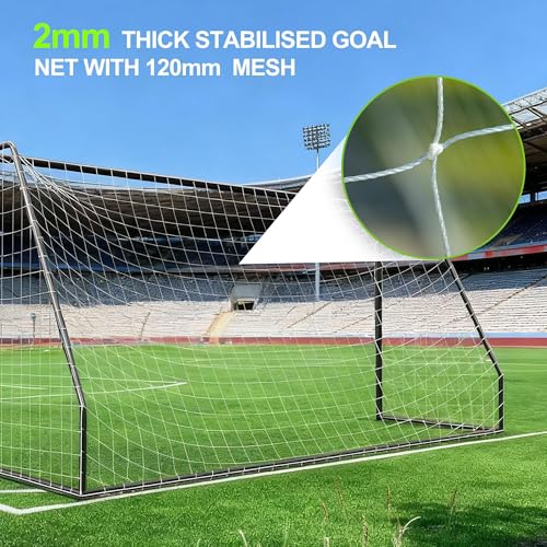 12x6 FT Soccer Goal Heavy Duty Backyard Training, Weather Resistant Powder Coated Galvanized Steel Metal Frame 1.97" Diameter Net