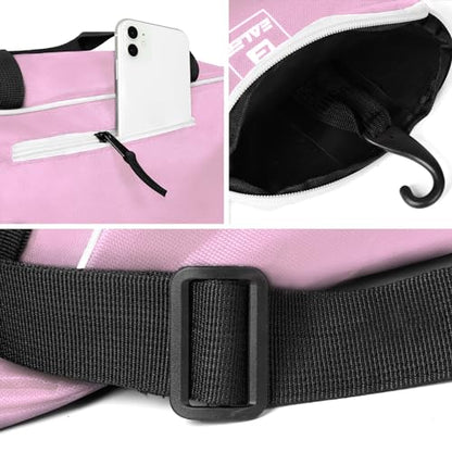 EALER Baseball Bat Tote Bag & T-ball, Softball Equipment Bag - Gear for Kids, Youth, and Adults Holds Bat, Helmet, Glove, Cleats, Shoes and More - color: Pink