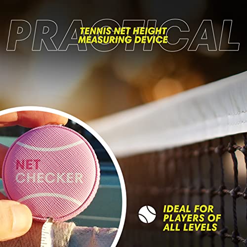 Scoring Right Net Checker Tennis Net Height Measuring Tape and Keyring - color: Pink