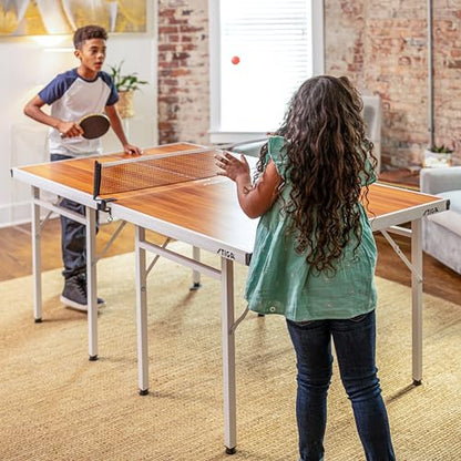 STIGA Space Saver - Compact Ping Pong Table - Separate Table Halves - Regulation Height - No Assembly Required - color: Brown