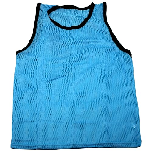 BlueDot Trading Adult & Youth Scrimmage Training Vests for Soccer, Basketball & More – Available in 1, 6, 12, 24 Packs - color: Light Blue, style: Youth 1 Pack