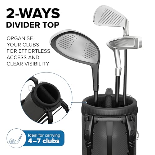 NovaTour Par 3 Golf Bag, Ultra Lightweight, Small Golf Bag for Par 3 and Executive Courses - color: Steel Grey