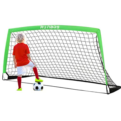 6x4 FT Kids Soccer Goal with Carry Bag, Portable Folding Soccer Net for Backyard Practice Training, Indoor/Outdoor Use for Youth and Adults