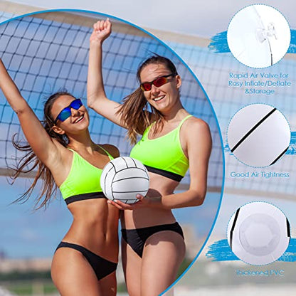 Jerify 12 Inch Inflatable Volleyball Beach Ball Pool Ball Volleyball Party Supplies for Kids Adults Summer Beach Water Swimming Pool Accessories