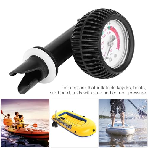 Ball Pressure Gauge, Inflatable Boat Air Gauge Inflatable Boat Barometer Pump Pressure Tester Barometer for Kayak Surfboard Raft Measuring Tool