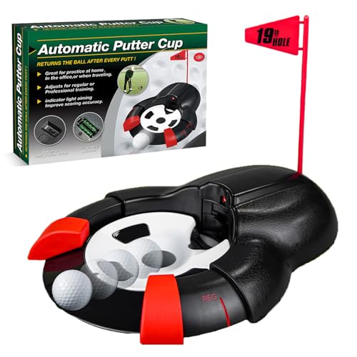 Golf Ball Automatic Putting Return Cup, Training Putting Indoor/Outdoor Aid, Golf Cup Putting Machine, Suitable for Practicing at Home, Yard, Office, Party