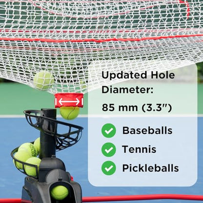 Furlihong NT01 Baseball & Tennis Ball Recycling System Net, 6 x 7ft, Portable Polyester Net and Fiberglass Frame, Compatible with 681PBH 680BH 6802BH Machines, with Carrying Bag (Net Only)