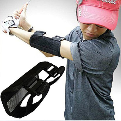 Golf Swing Training Aid, Nylon Posture Elbow Brace Corrector Alignment Guide Training Support Tool for Golf Novice Practice