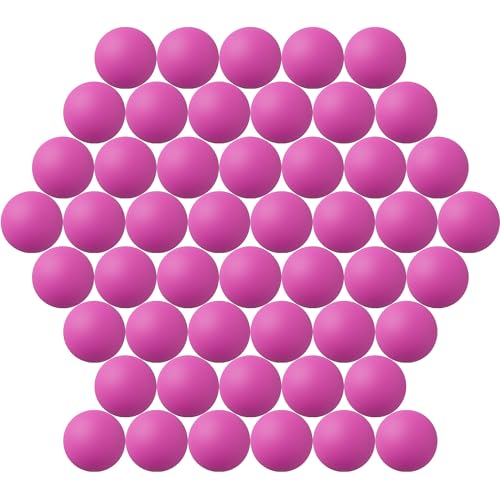 40MM Ping Pong Balls, 50 or 80 Pack Assorted Colored Plastic Balls for Beer Pong, Arts and Craft - color: 50pcs-Purple