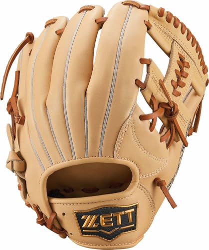 Zett BJGB74430 Boys Baseball Soft Glove Soft Steer Series All-Round Left Throw Pastel Brown x Oak Brown (3236)