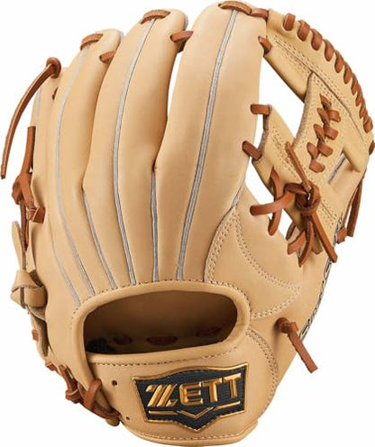 Zett BJGB74430 Boys Baseball Soft Glove Soft Steer Series All-Round Left Throw Pastel Brown x Oak Brown (3236)