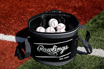Rawlings | Soft Sided Ball Bucket Bag | Baseball/Softball | Multiple Options - color: 3 Dz. - Black/Grey