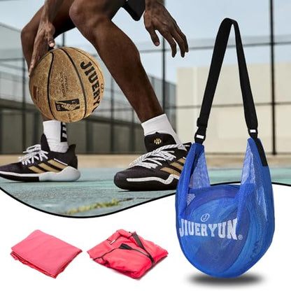Soccer Backpack, Soccer Bag Sport Equipment Bags Fit Basketball Volleyball Football - color: Blue