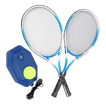 Tennis Practice Training Tool, Tennis Trainer Oversize Portable Tennis Practice Set Tennis Practice Training Tool for All Ages Beginners (2 Rackets 3 Balls)
