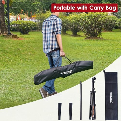 Baseball Softball Tee Batting Tee for Hitting T tee Ball Set Stand Baseball Softball Hitting Pitching Screen Net for Kids Teens Batting Net Set Training Equipment W/Carry Bag for Outdoor