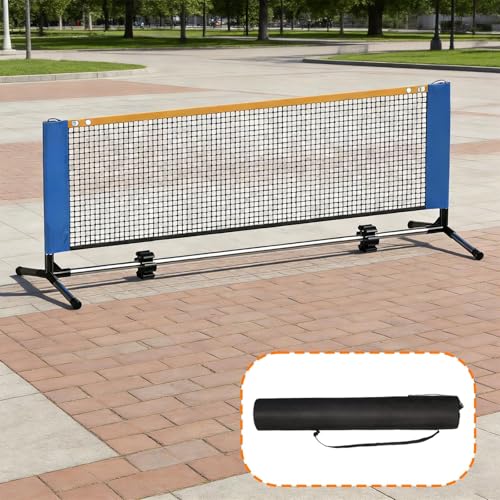 Pickleball Net Portable System Practice Net Sports Accessories with Polyester Oxford Metal Construction Suitable for Training Backyard Gym - size: Stainless Steel 5.1m