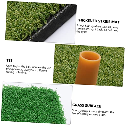 Portable Golf Practice Grass Mat Golf Swing Pad Driving Turf Training Aid - 30x60cm
