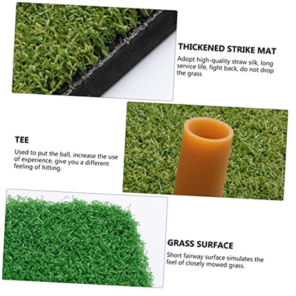 Portable Golf Practice Grass Mat Golf Swing Pad Driving Turf Training Aid - 30x60cm