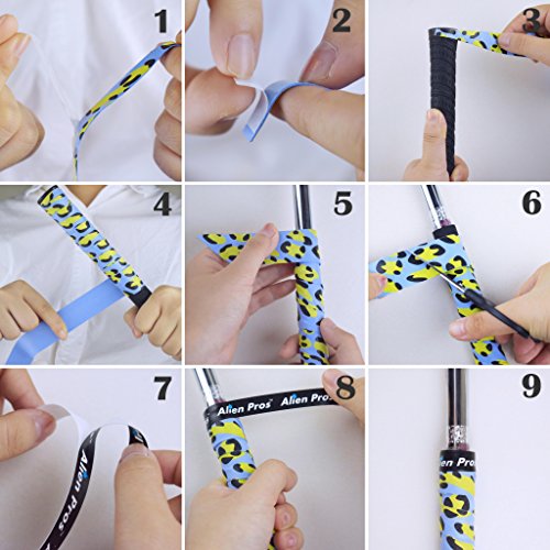 Alien Pros Golf Grip Wrapping Tapes - Innovative Golf Club Grip Solution - Enjoy a Fresh New Grip Feel in Less Than 1 Minute - style: 3-Pack Fire