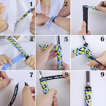 Alien Pros Golf Grip Wrapping Tapes - Innovative Golf Club Grip Solution - Enjoy a Fresh New Grip Feel in Less Than 1 Minute - style: 3-Pack Fire