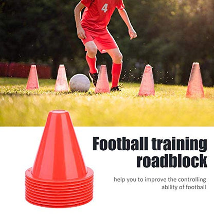 10pcs Football Cones Training Traffic Cones for Training Football(Red)