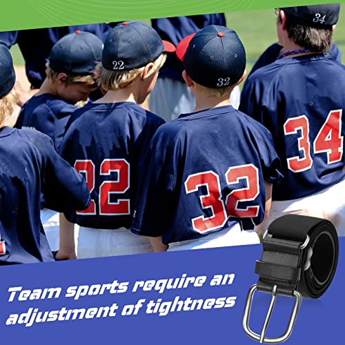 Hercicy 12 Pcs Baseball Belts Softball Belts Bulk for Adult and Youth Adjustable - color: Black, size: Youth Size