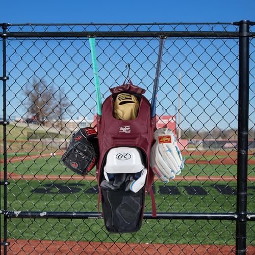 Rawlings | FRANCHISE 2.0 Player's Backpack | Baseball/Softball | Rec/Travel | Multiple Styles | Baseball/Softball - color: MAROON