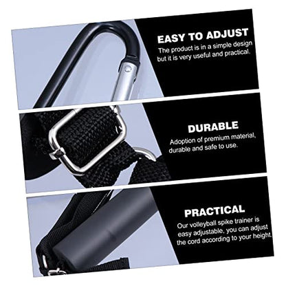 KOMBIUDA Adjustable Volleyball Spike Trainer Single Practice Aid for Jumping Hitting Speed Arm Technique Durable Equipment for Conditioning Agility Drills