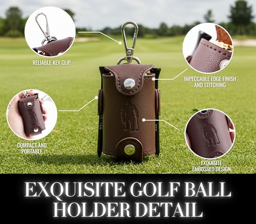 Sasquatch Gifts for Men Golf Ball & Tee Holder with 2 Balls and 2 Tees - Sasquatch Bigfoot Golf Gifts Accessories for Men