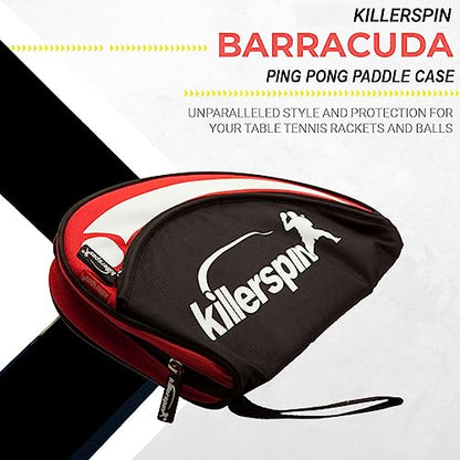 Killerspin - Ping Pong Paddle Case - Table Tennis Racket Bag - Professional Table Tennis Equipment - Durable and Drop Resistant Paddle Racket Safe Case - color: Red & Black