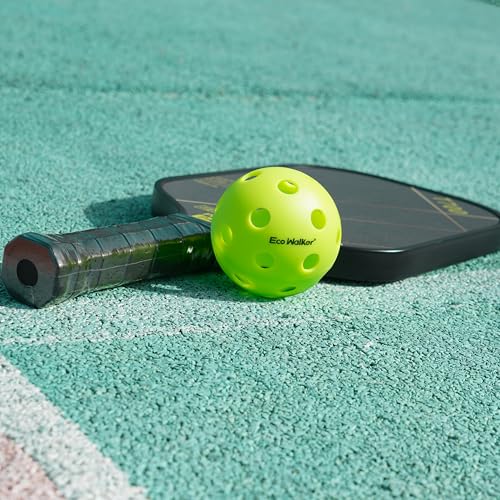 Indoor 26-Hole Pickleball Balls – Soft Bounce & Precision Flight for Gym & Hardwood – High Visibility, 12-Pack - color: GREEN