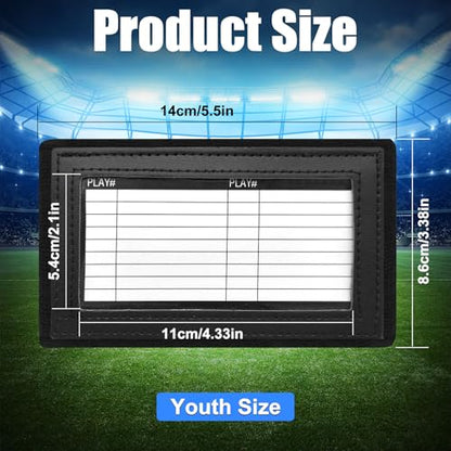 Football Play Wristband Youth,Softball Wristbands for Signs,Football Quarterback Play Wristbands for Youth for All Sports with 3 Compartments - size: Youth, 12-Pack