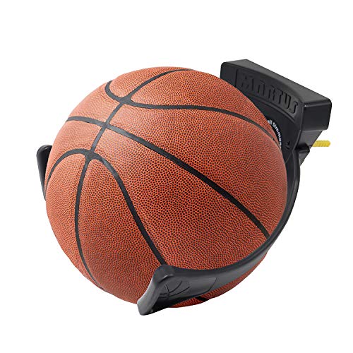 Jolitac Wall Mounted Ball Holder Display Sports Balls Storage and Decoration Shelf Black Self-Sticking Claw Racks - color: 1 PC