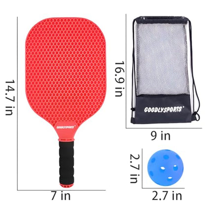 GOODLYSPORTS Kids Pickleball Paddles Set of 2 - Lightweight Pickleball Racket, Outdoor Games for Kids Ages 4-8, Pickleball Gifts for Training Beach & Backyard Ages 8-12