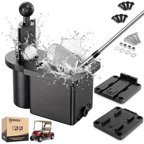 10L0L Golf Cart Ball Washer and Club Cleaner Kit, Detachable Golf Club Head and Ball Washer Golf Cleaner for EZGO Club Car Yamaha