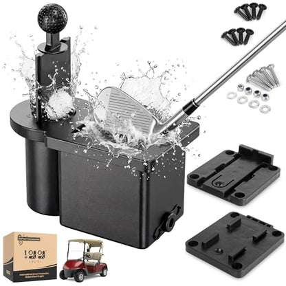 10L0L Golf Cart Ball Washer and Club Cleaner Kit, Detachable Golf Club Head and Ball Washer Golf Cleaner for EZGO Club Car Yamaha