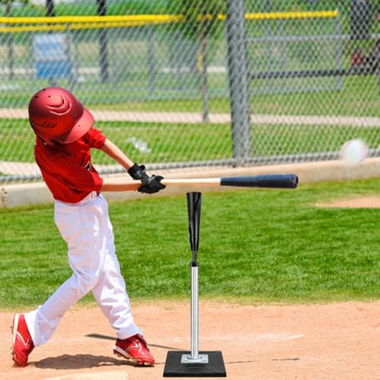 Zdgao Portable Batting Tee for Baseball/Softball, Height Adjustment 25"- 46" Baseball Tee with Removable Rubber Top and Premium Base for All Ages Training and Practice - style: 25"-37" Height Adjustable