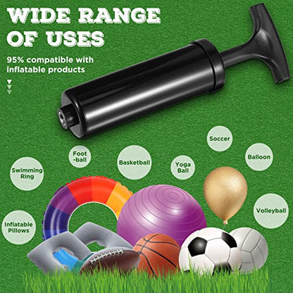 Jutom 200 Sets Ball Pump Bulk for Sports Balls Include Needle Nozzle Extension Hose Hand Air Pump Portable Inflation Kit for Basketball Soccer Football Rugby Back to School